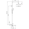 Душевая стойка со смесителем GAPPO G10-9 G2410-9 оружейная сталь