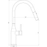 Смеситель для кухни с выдвижной лейкой GAPPO G4398-45
